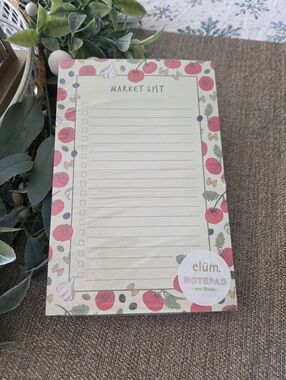 Tomato Market List Notepad - Pink/Red
